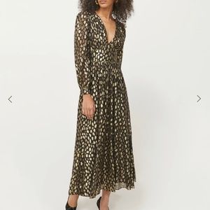 Rhode Dara Black Gold Dress